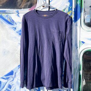 Club Room Blue Long Sleeve tShirt Single Pocket 100% Cotton